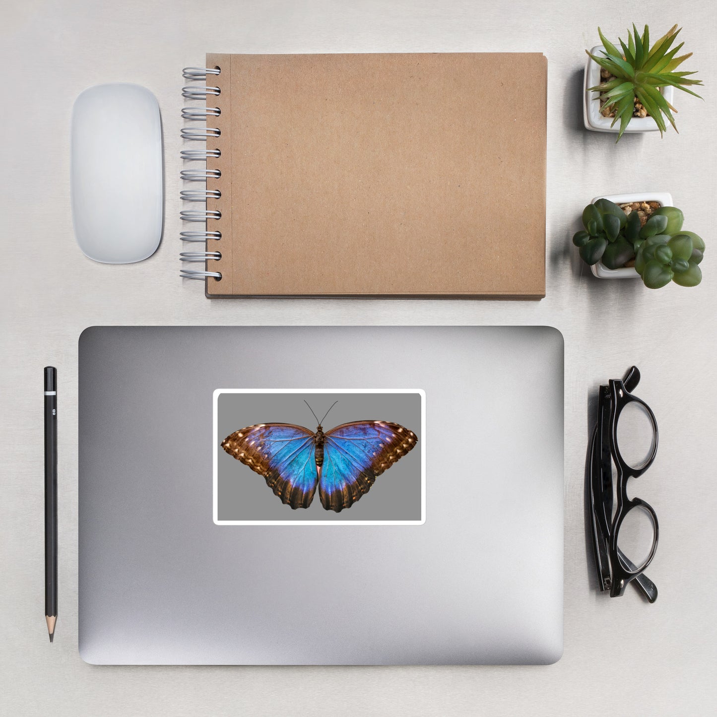 Butterfly blue sticker