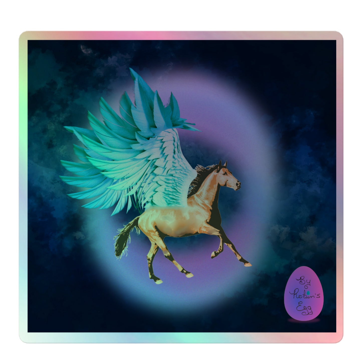 Pegasus night-time Holographic sticker