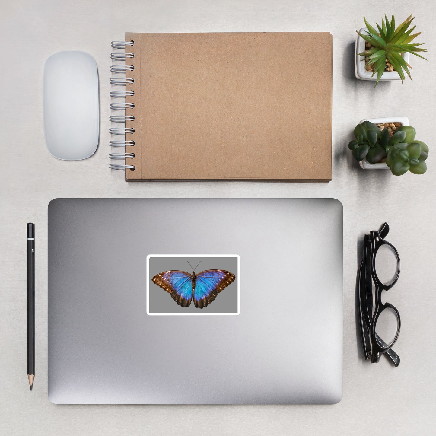 Butterfly blue sticker