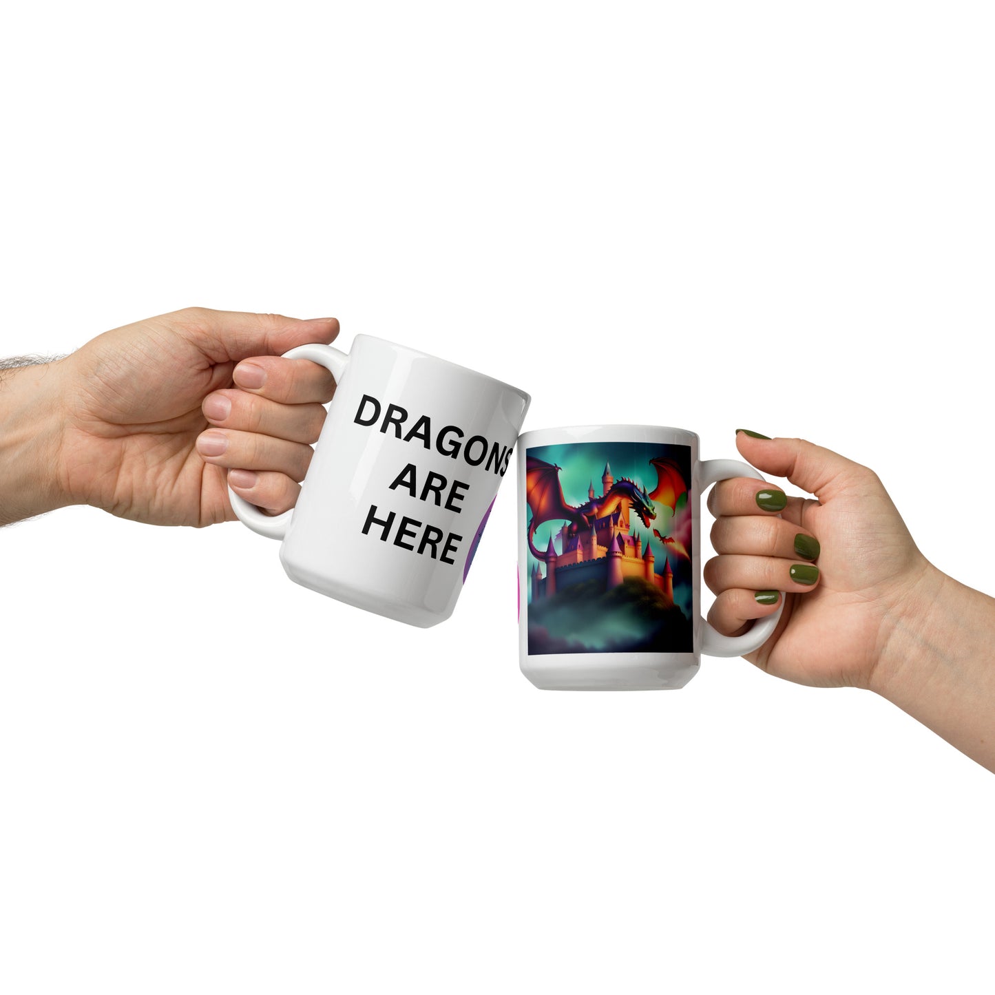 Dragon blue-red mug