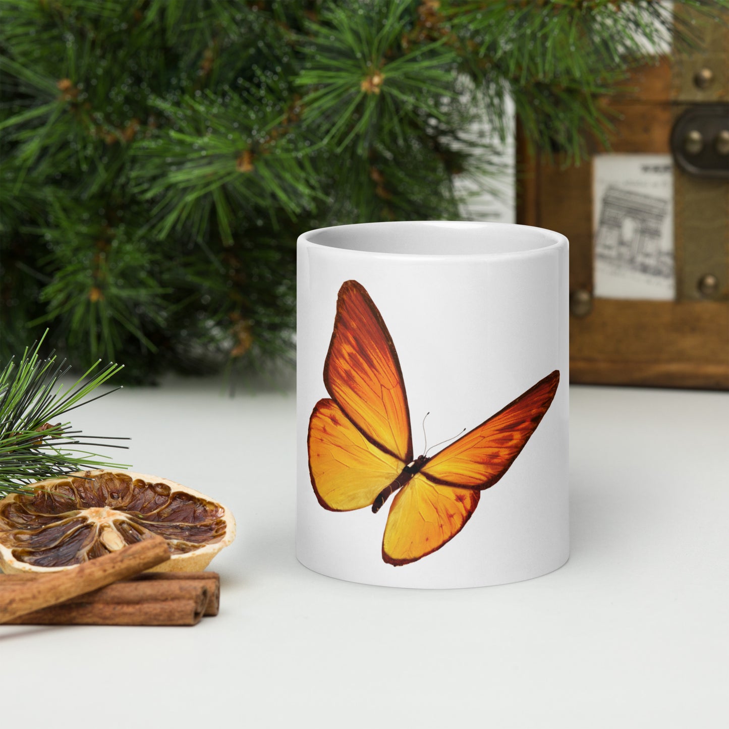 Butterfly Yellow mug